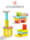 Stacking music stacking high building block tower balance children's educational toys layer by layer bottom pumping tower pushes animals to ask questions