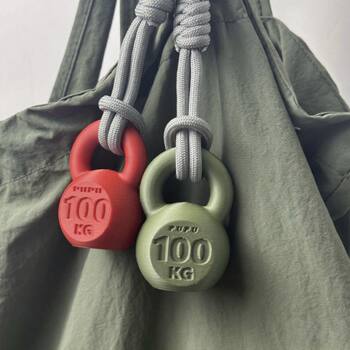 3d fitness equipment sports pendant keychain creative bag pendant kettlebell backpack gift decoration personalized gift