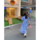Jin Dazhi doll collar dress ຂອງແມ່ຍິງ summer 2024 ການອອກແບບໃຫມ່ Royal sister style ເສື້ອ plaid ຂະຫນາດຂະຫນາດໃຫຍ່ skirt