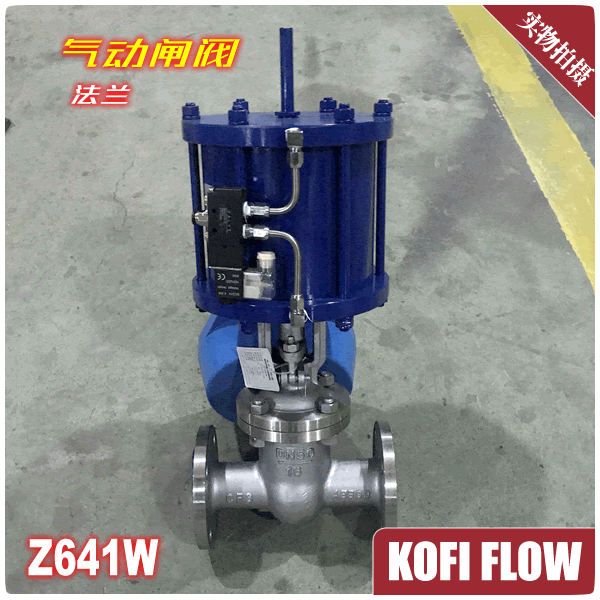 New Z641W-16P Pneumatic stainless steel gate valve Pneumatic gate valve 304 RF flanged valve