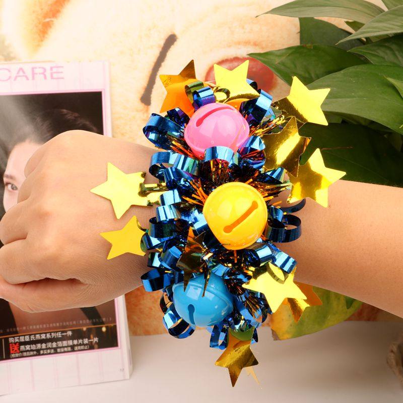 61 children dance props wrist florist ring flower bell Bell Square Dance Festival Performances Performance Props 10 Costume-Taobao