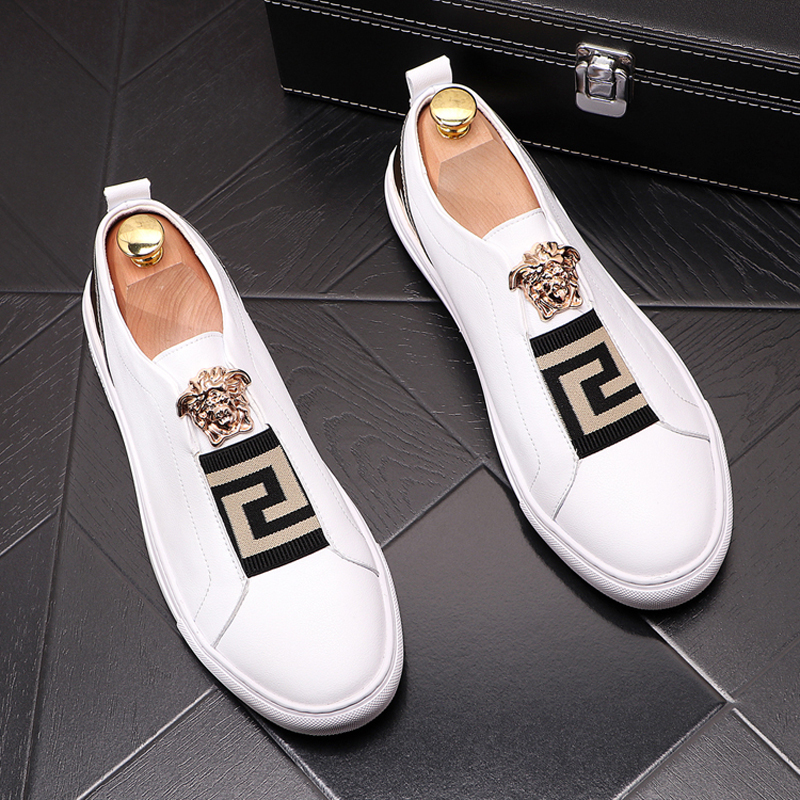 Boomers Inn Wind Small white shoes Men's 2022 new spring summer 100 hitch genuine leather leather shoes casual breathable soft-bottom sloth shoes