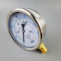 Stainless steel YN-100 shock-resistant pressure gauge 0-10 250KG 400KG oil pressure hydraulic gauge full size 3 8 gauge