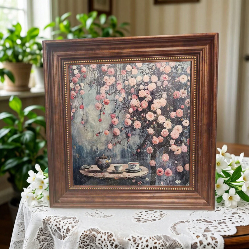 European-Style Retro Puzzle Frame 35*35 Photo Frame Wall Hanging 45*45 1000 Pieces 300 Pieces 500 Pieces Winter Light Picture Frame