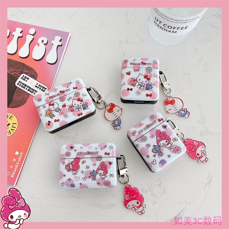 Cute cartoon Melletti Airpods Pro2 generation protective suit for Apple 3 generation headset silicone shell