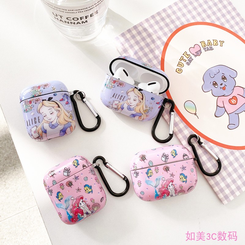 Cartoon Alice Mermaid Princess AirPods Pro protective sleeve Apple 3 2 generation wireless Bluetooth headphone shell-Taobao