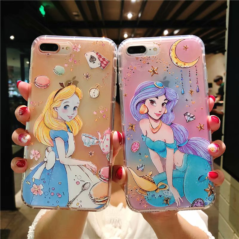 Cartoon mermaid Alice iPhone13 mobile phone case Apple 14 12promax all-inclusive xs xr soft shell 11