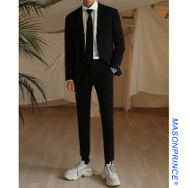 Suit suit mens business formal dress self-cultivation professional Korean version of British style mens small suit groom wedding dress tide