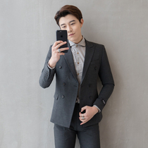 Suit mens youth slim formal business Korean version of British style professional handsome non-iron suit mens singles coat tide