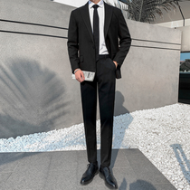 Suit jacket men Korean version of loose trend Joker casual jacket youth solid color handsome small suit British style