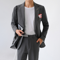 Mens suit slim solid color business dress jacket trend handsome versatile youth casual small suit jacket men