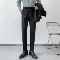 Korean version of pants men British slim fit spring and summer 2021 new casual versatile business dress non-iron men suit pants