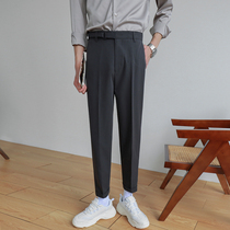 Casual trousers mens hanging feeling nine points Korean version of the trend show high small trousers mens self-cultivation Joker non-iron suit pants men