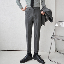 Spring and summer casual Western pants for men in Korean version with small foot 90% pants business positive dress long pants 100 hitch-free and Western-fitting pants