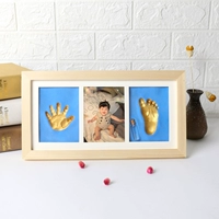 Рамка логи+синяя грязь+золотой лак