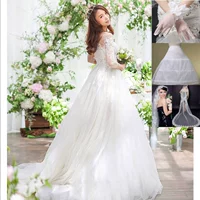 Свадебное платье хвоста плюс три штуки