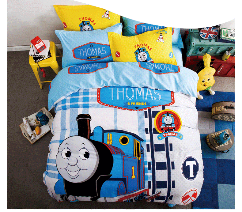 Thomas trẻ em hoạt hình chăn bông chăn đơn mảnh 1,5 bé trai và bé gái dễ thương chăn đôi 200X230cm - Quilt Covers vỏ chăn cotton