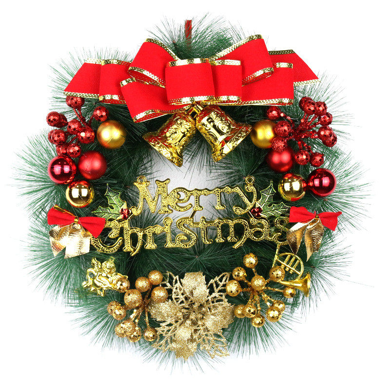 Christmas wreath pine cone door hanging decoration 30cm40cm50cm window decoration scene layout decoration hotel shopping mall