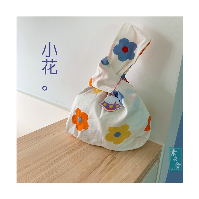 Graffiti And Flowers2020 new pattern tide mobile phone Bag lovely tearful Wrist bag portable Canvas bag take a walk Japan and Korea Cartoon coin purse