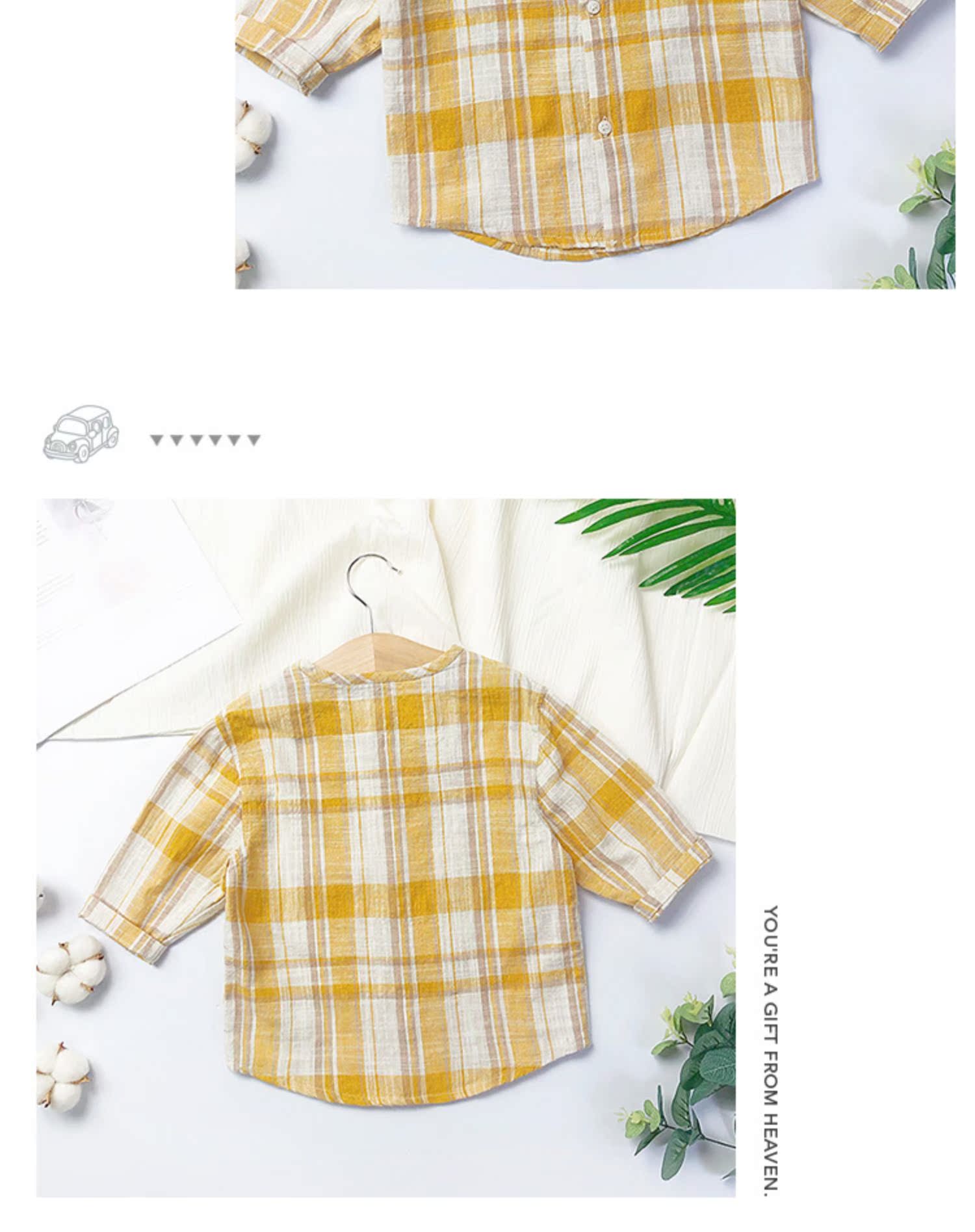 Áo sơ mi nữ chất lượng mùa hè Baby boy boy cotton dài tay áo sơ mi chống nắng áo sơ mi cardigan - Áo sơ mi đồ trẻ em