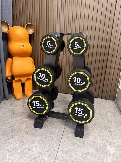 Multi-Functional Commercial Pure Steel Dumbbell Set Combination for Men's Fitness, Home Dumbbell Rack, Commercial Equipment Fixed Dumbbells