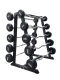 Commercial Fixed Barbell Set Barbell Rack Round Head Non-Loose Curved Barbell Gym Integrated Rubber-Coated Barbell