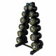 Yellow Label Round Head Fixed Dumbbells, Eco-Friendly Dumbbells, Steel Odorless Rubber-Coated Dumbbells, Men's Fitness Equipment for Home and Commercial Use