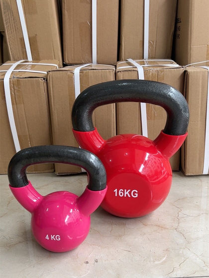 Solid Cast Iron Kettlebell for Women's Personal Training, Hip Lift, Painted 6kg 12kg Kettlebell, Dipped Dumbbell for Men's Fitness Equipment