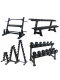 Professional Gym Double-Layer Dumbbell Rack Set 3 Pairs 6 Pairs 8 Pairs 10 Pairs Dumbbell Storage Small Dumbbell Rack for Home Use