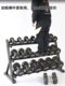 8-Pair Dumbbell Rack Fixed Dumbbell Set for Home Fitness Gym Rubber-Coated Dumbbells Three-Layer Dumbbell Rack