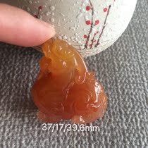 Natural jade hand piece ancient beast Huanglong jade hand piece play man