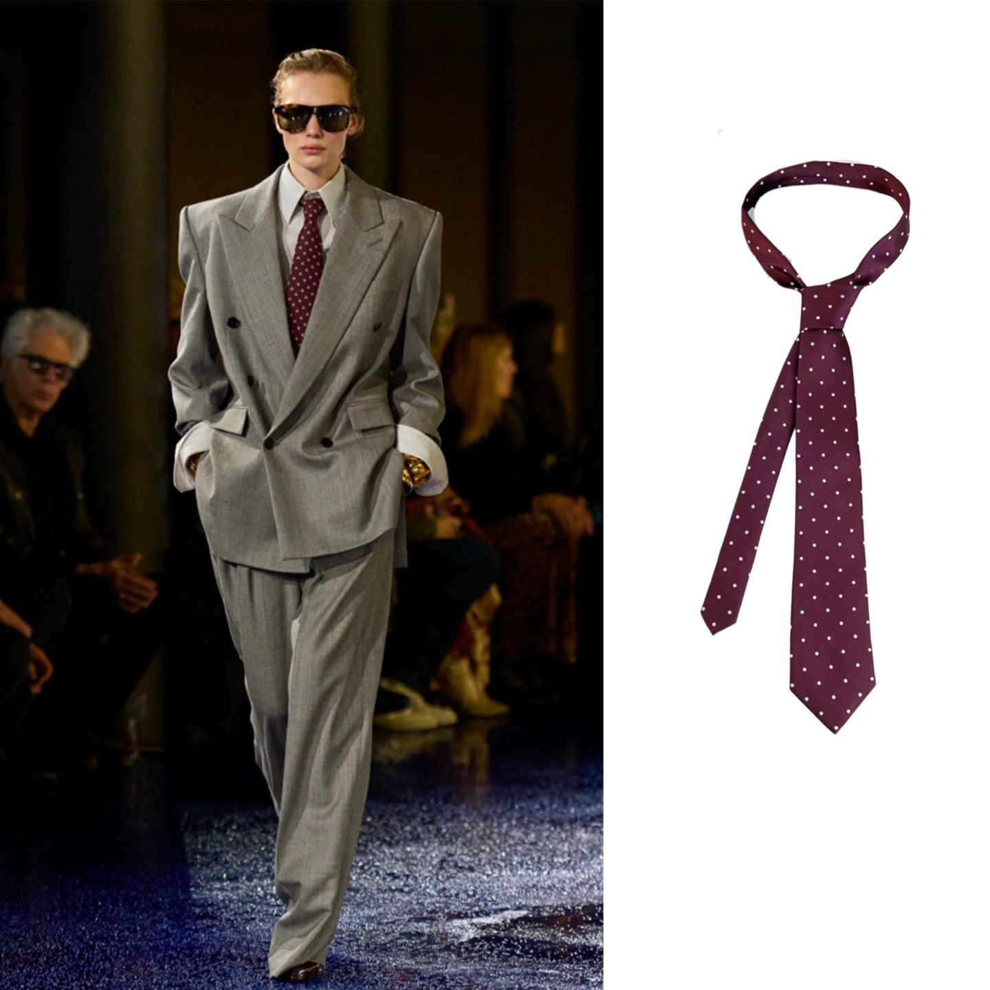 MK&DK Women's Ties, High-End Red Ties, Vintage Style, Hand-Pulled British Style