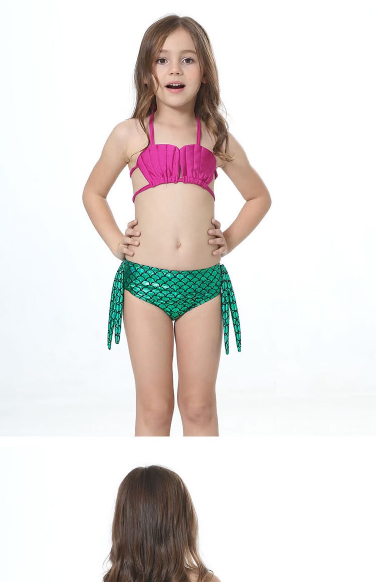 Nàng tiên cá đuôi công chúa trẻ em Hàn Quốc với bộ đồ bơi spa cho bé gái mặc bikini bé gái quần áo bơi trẻ em