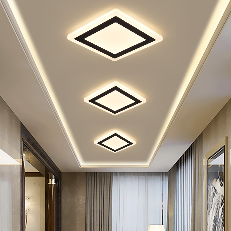 Net red models modern minimalist walkway light corridor creative ceiling entry porch downlight led three-color dimming balcony