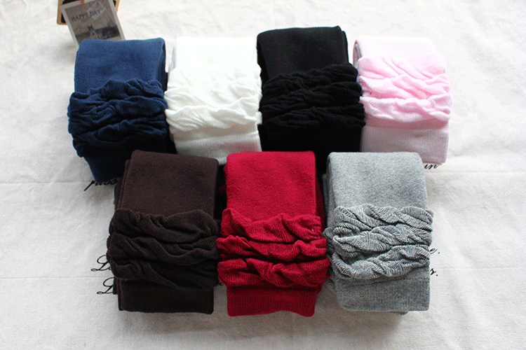 Quần legging 9 điểm cho bé gái lớn cộng với nhung mùa xuân và mùa thu mùa đông quần bé gái 0-1-5 tuổi tất dày vớ công chúa cho bé gái