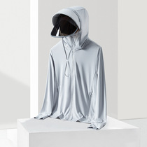 2024 New Sun Protection Clothing for Women UPF50 Removable Hat Brim and Sunshade Lenses Ice Silk Breathable Skin Windbreaker for Men