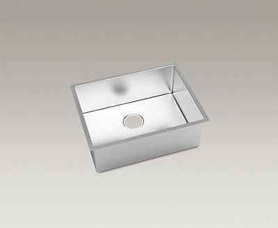 Kohlersley K-97830T-F-N stainless steel single sink undercounter kitchen basin sink washbasin household square