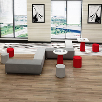 Training institution sofa simple creative school rest area sofa coffee table combination reception long sofa