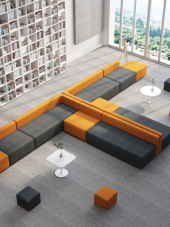 Office Training Institution Reception Front Desk Waiting Rest Area Fair guest creative Alien Combined tea table sofa-Taobao