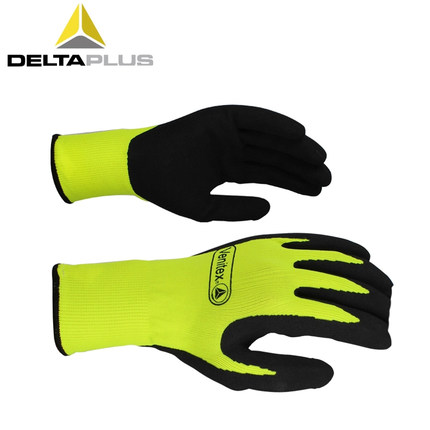 Delta 201753 cold PU coated latex foam wear-resistant cut resistant waterproof and non-slip labor protection gloves