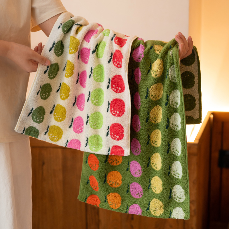Xinxiangsi Orange Pure Cotton Towel Soft Absorbent Hand Towel 100% Cotton Household Face Towel for Adults