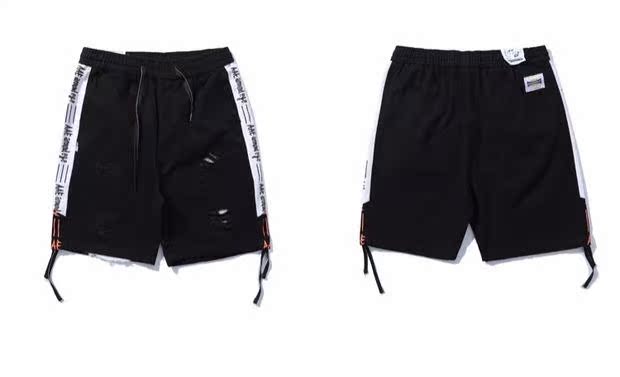 Mùa hè quốc gia nguyên bản Edison Chen cá tính lỗ quần short giản dị thương hiệu thủy triều nam thể thao quần năm quần quần âu nam