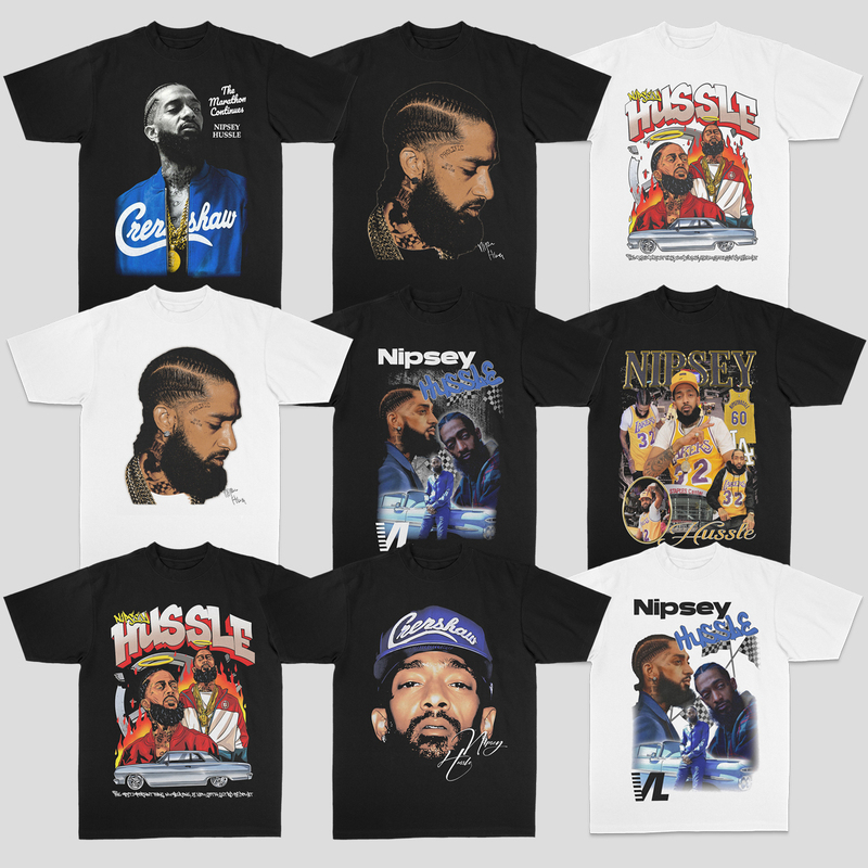 Nipsey Hussle Hip-Hop American Style 260g Heavyweight 100% Pure Cotton Short-Sleeve T-Shirt Nipsey Hussle Hip-Hop American Style 260g Heavyweight 100% Pure Cotton Short-Sleeve T-Shirt