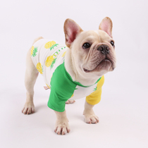 Fardou Clothes Bagbrother Clothes Bulldog Dresses Inserts Shoulder-to-Tee Pineapple Skirt T-shirt 