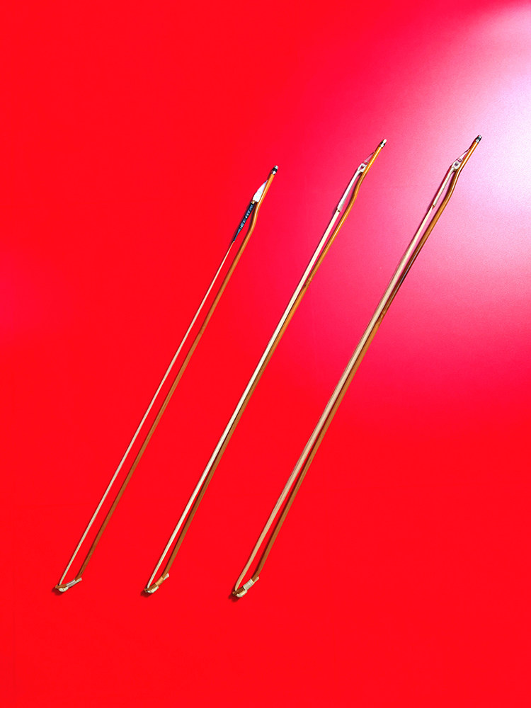 Dunhuang Erhu bow White tail braided screw professional bow Extended bow White tail mid-range bow horsetail hair and Jinghu bow