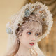 ເກີບ wedding lolita ຕົ້ນສະບັບ, ງານລ້ຽງຊາ gorgeous, ສາຍຄໍ handmade, l heels ສູງ, o ເກີບ, ຈຸດ bnt Bonnet flat hat