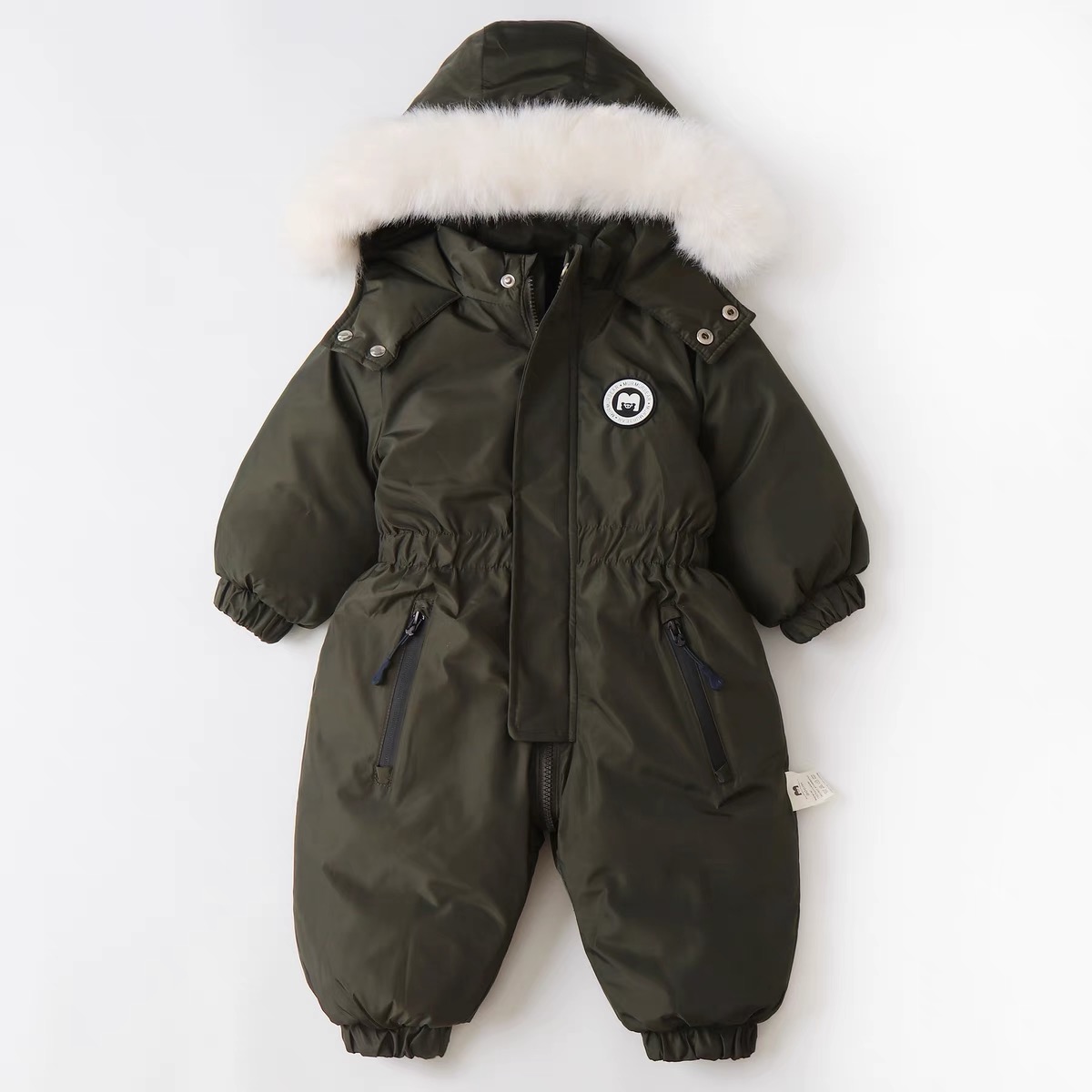 European style Extra thick baby Ski suit Baby children Climbing suit one-piece garment 2025 winter The new go out Jumpsuit