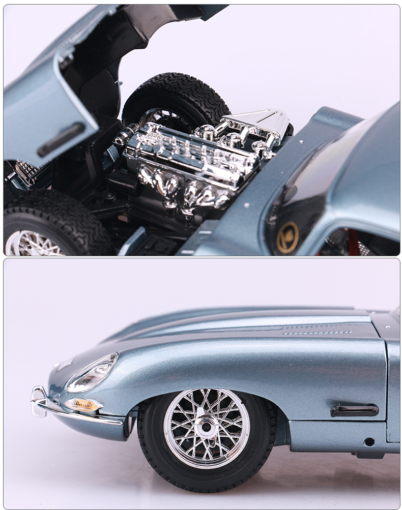 Bimei Gao 1:18 Jaguar E-type Coupe mô phỏng xe hợp kim mô hình xe tĩnh mô hình quà tặng đồ trang trí đồ chơi xếp hình cho bé
