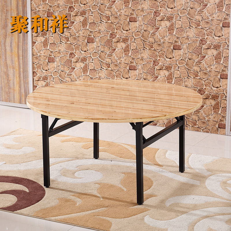 Round table solid wood table folding round table table Suguchi Roundtable Panel 1 6m home dining table