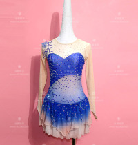 Ice dance elf childrens figure skating costume adult performance dress skating suit skating dress D309